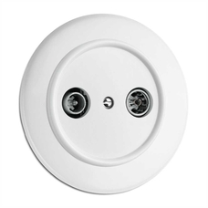 THPG R/TV-ANTENNUTTAG VIT DUROPLAST