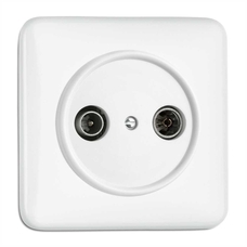 THPG R/TV-ANTENNUTTAG VIT DUROPLAST