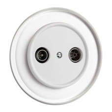 THPG R/TV-ANTENNUTTAG VIT DUROPLAST