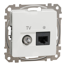SEDNA DESIGN & ELEMENTS DATA+TV-UTTAG SLUTUTTAG CAT6 RJ45 VIT