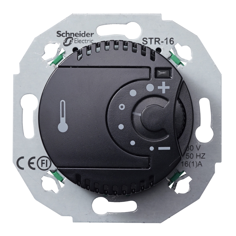 RENOVA ELEKTRONISK RUMSTERMOSTAT 2-POL SVART