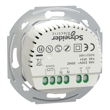 RENOVA UPPKOPPLAD TERMOSTAT, ELEKTRONISK, 16A, GOLV, RUM, KAN STYRAS VIA WISER BY SE-APPEN, ZIGBEE 3.0, VIT