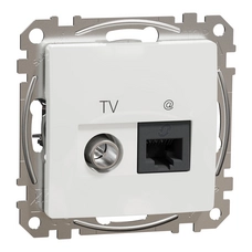 SEDNA DESIGN & ELEMENTS DATA+TV-UTTAG SLUTUTTAG CAT6 RJ45 VIT