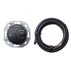 RENOVA ELEKTRONISK GOLVTERMOSTAT 16A MED GOLVGIVARE +5º C TILL +50º C. SVART